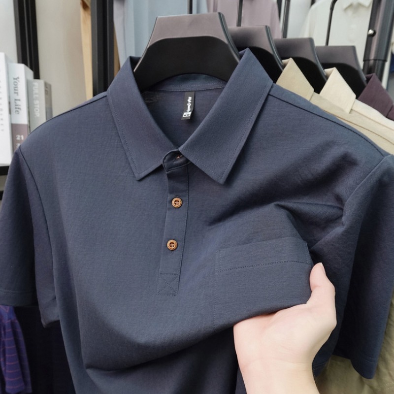 Polo Shirt Pique - 2026 New Men's Short Sleeve Polo