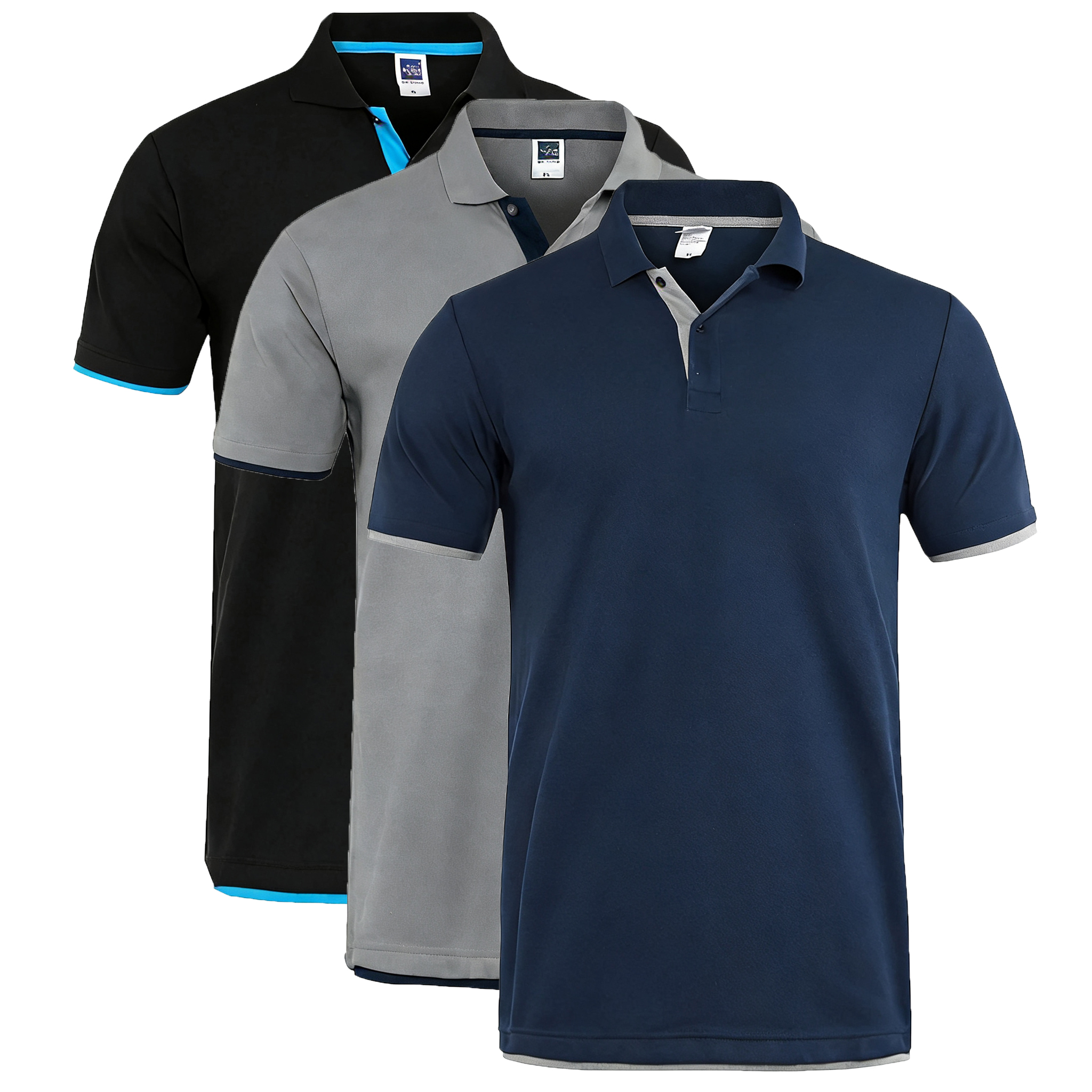 Polo Shirt Pique - 95% Cotton T Shirt Men Summer