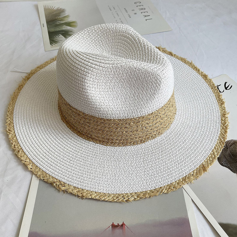 Fringed Brim Panama Hat Wide B - огляд і ціна Bucket Hat Straw