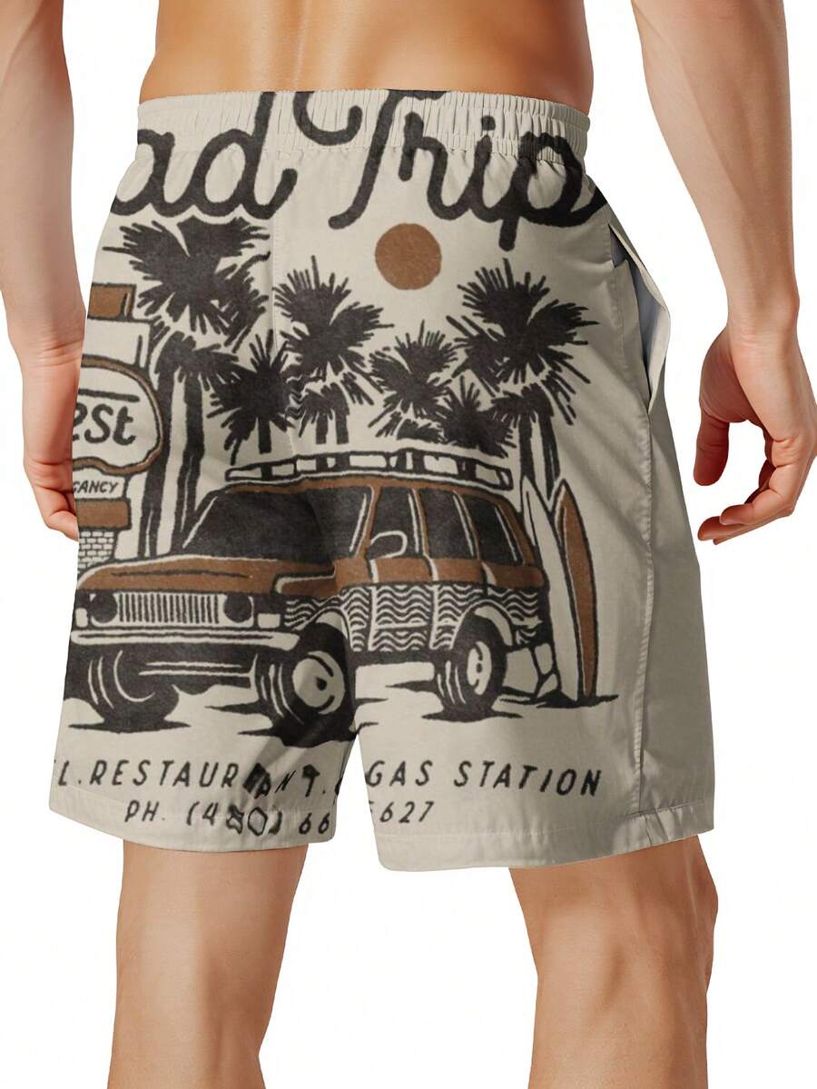 Mens Beach Trip Print Board Sh - огляд і ціна Swim Trunk Quick Dry