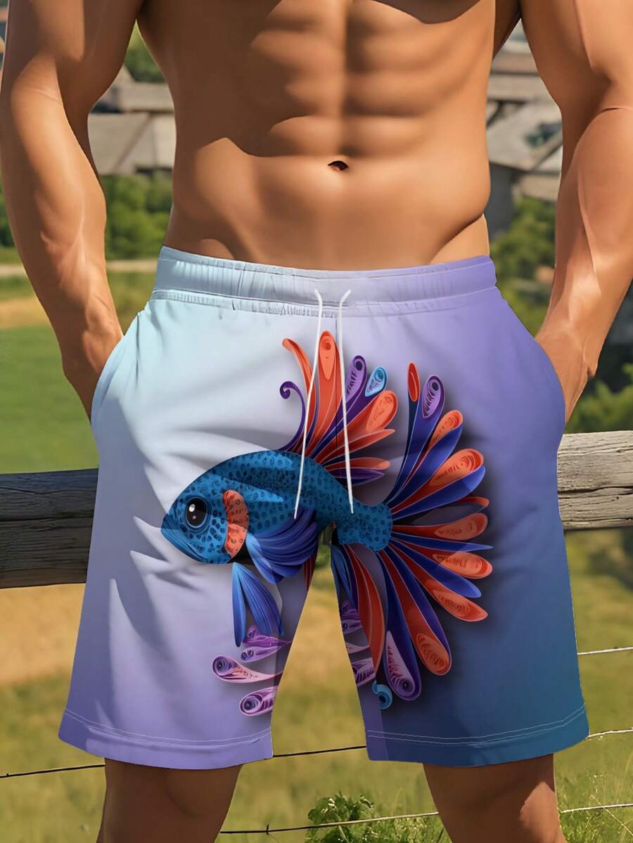 Gradient Purple Blue Swim Trun - огляд і ціна Swim Trunk Quick Dry