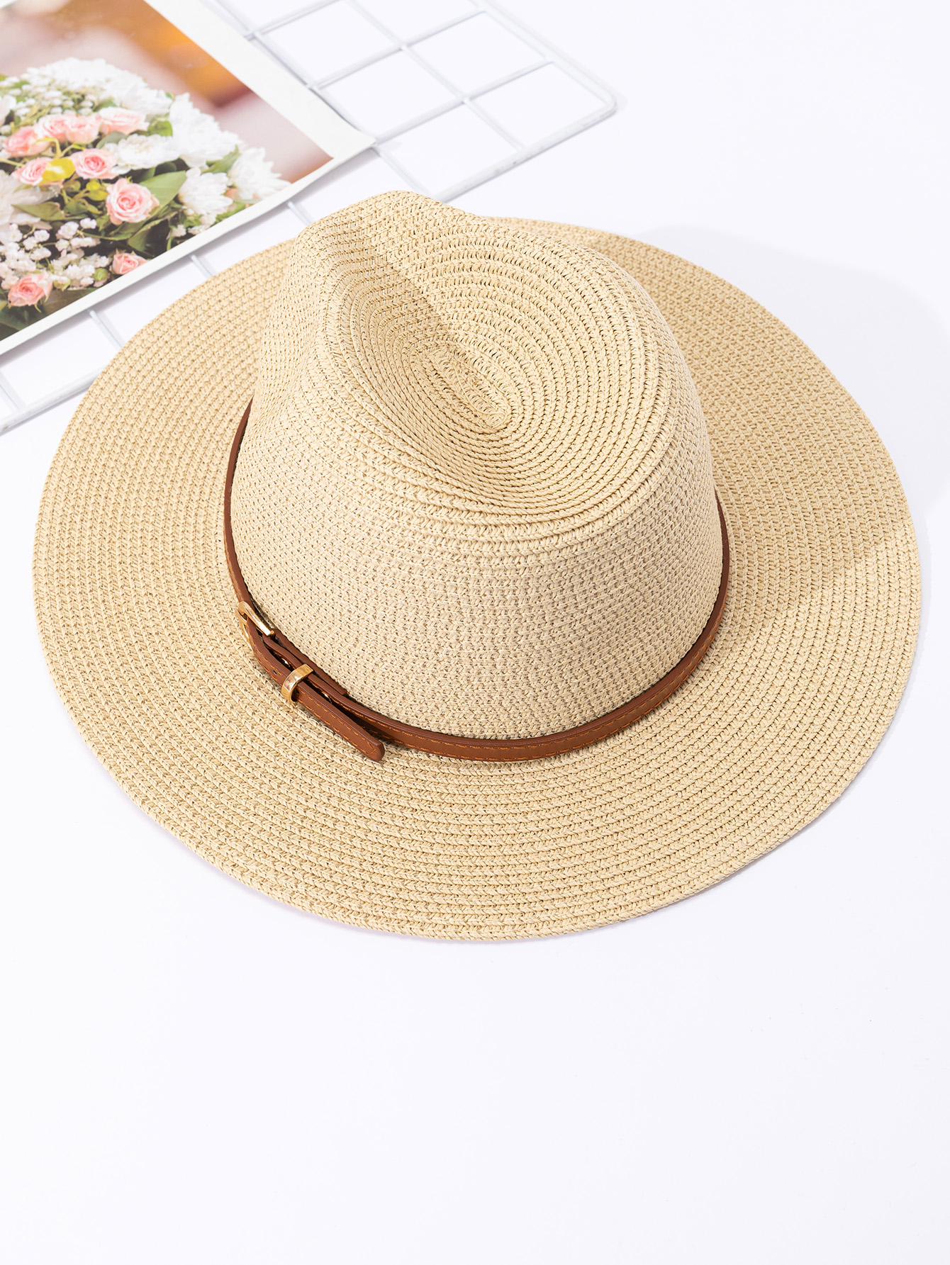 Panama straw hat, female jazz  - огляд і ціна Bucket Hat Straw