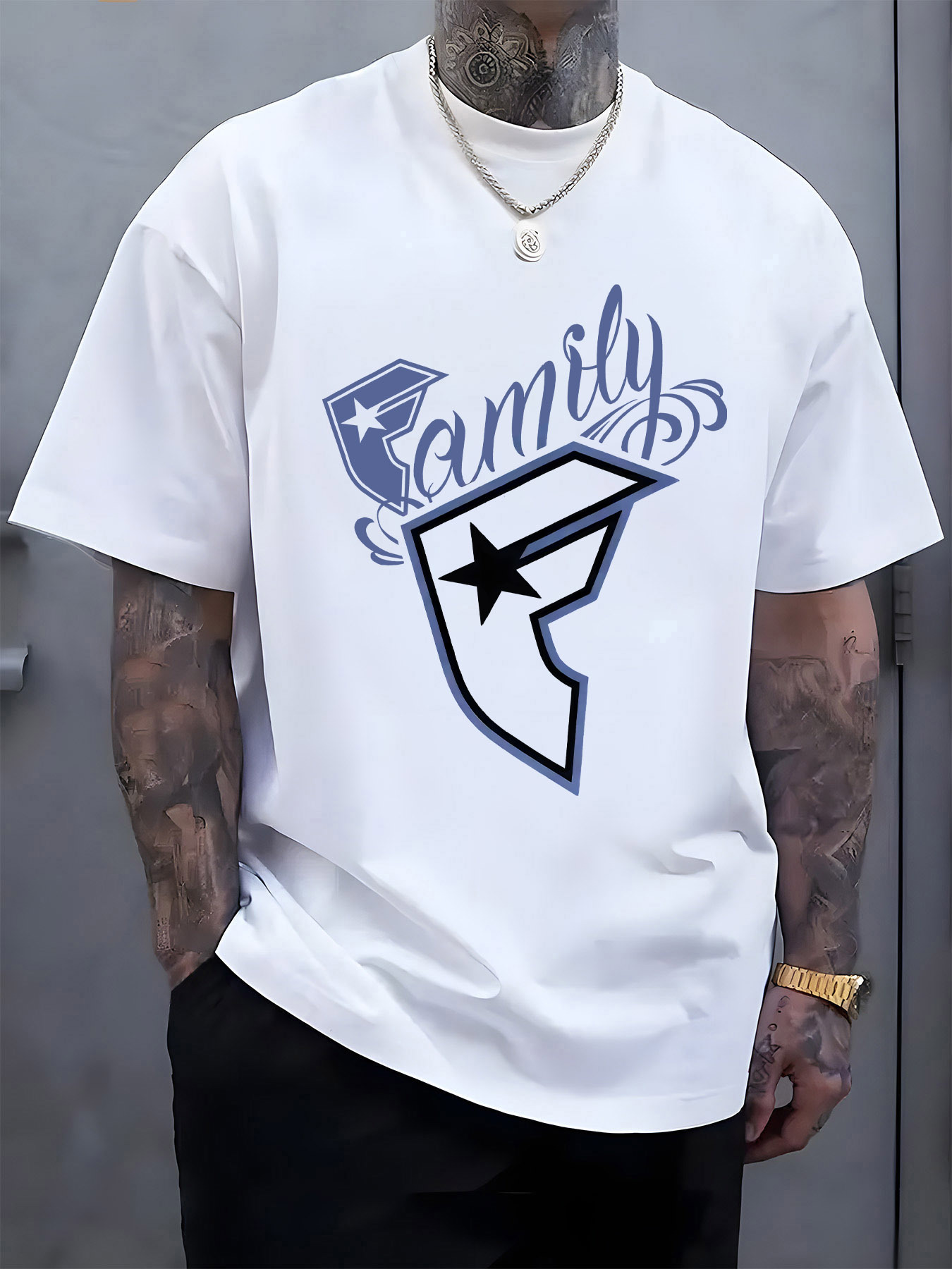 Men's Casual T-Shirt Family Gr - огляд і ціна Linen Shirt Breathable
