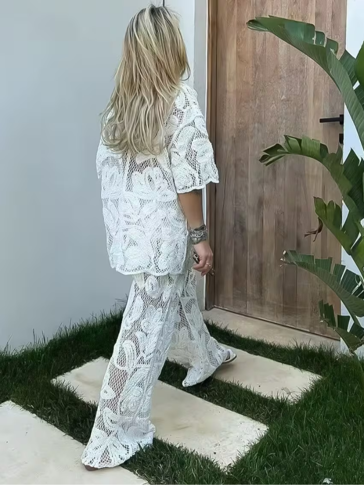 Women's Stylish 2 Piece Set Cr - огляд і ціна Resort Shirt Floral