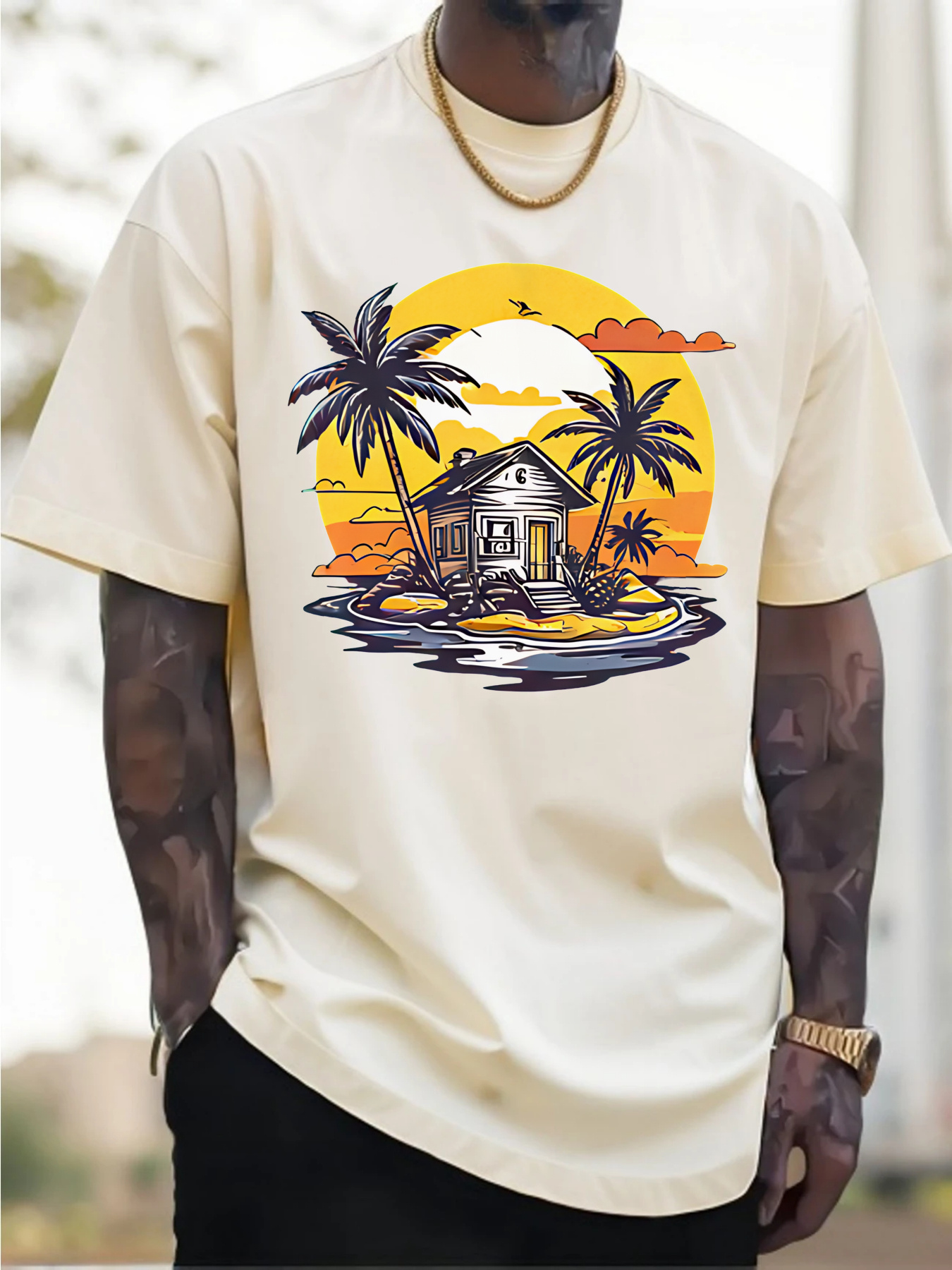 Men'S Cotton Casual T-Shirt Tr - огляд і ціна Linen Shirt Breathable
