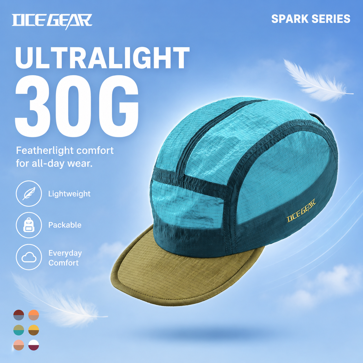 30g Ultralight 5 Panel Hiking  - огляд і ціна Packable Hat Nylon