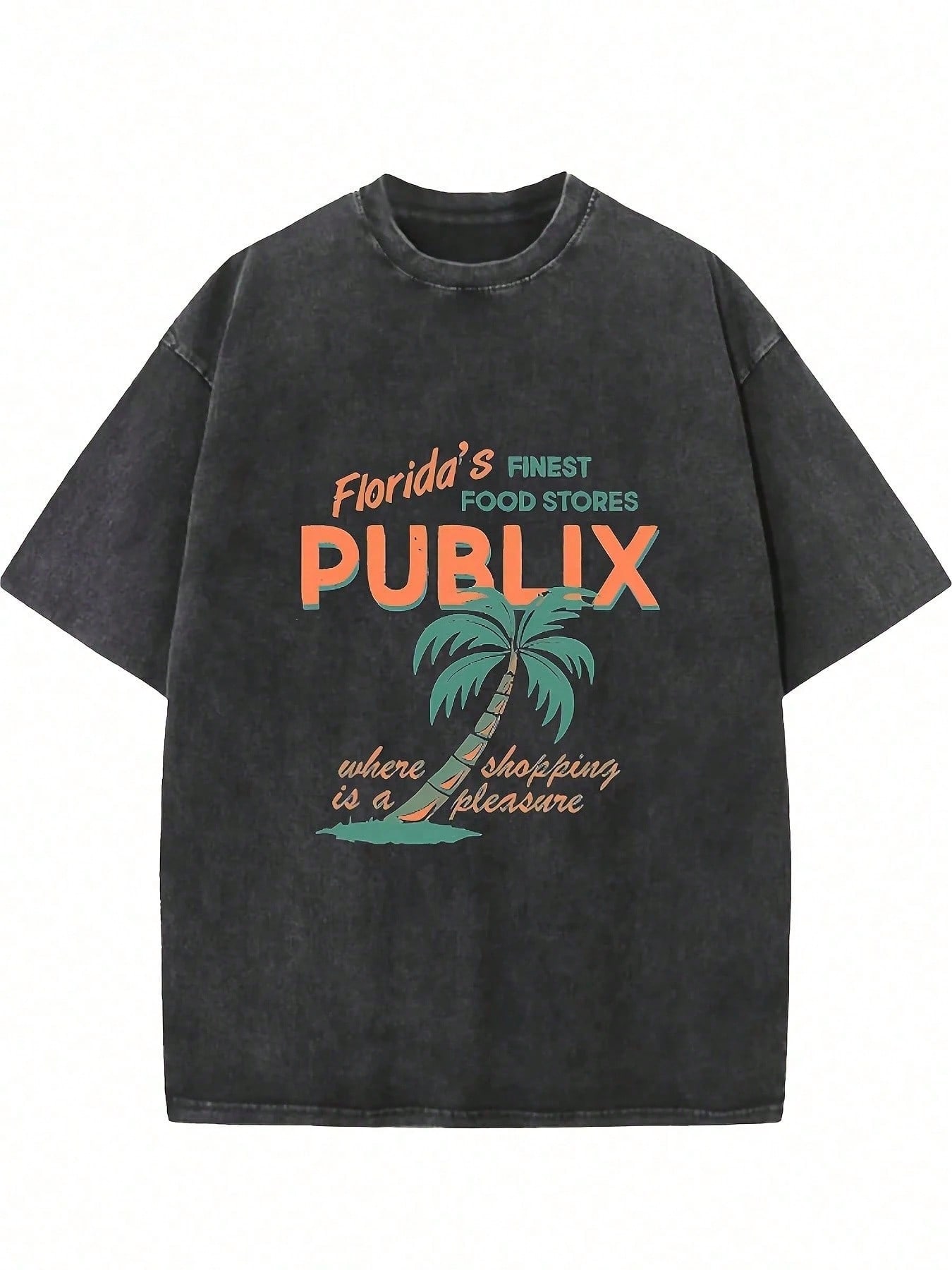 Black Washed Graphic Tee with  - огляд і ціна Tee Graphic Print