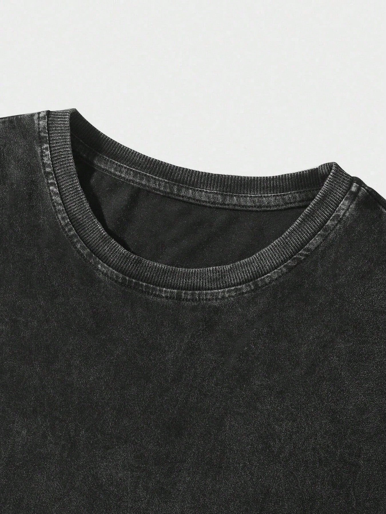 Black Washed Graphic Tee with  - огляд і ціна Tee Graphic Print