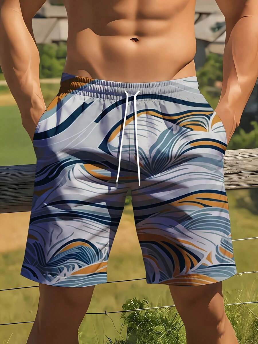 Mens Full Print Beach Shorts A - огляд і ціна Swim Trunk Quick Dry