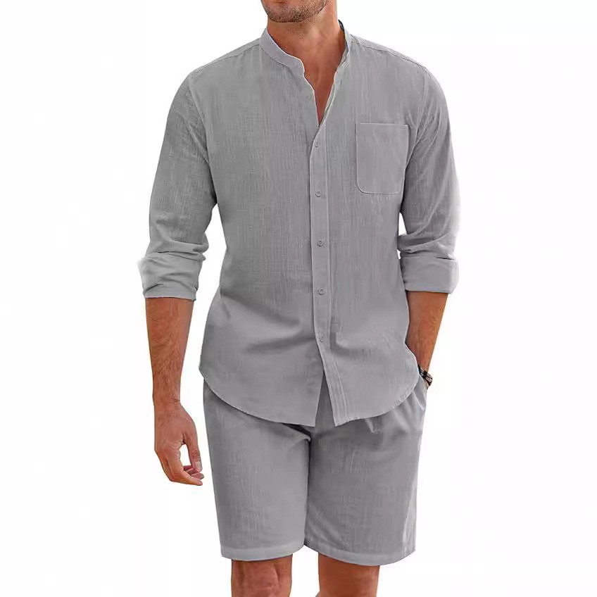 Simple Casual Men's Cotton Lin - огляд і ціна Linen Shirt Breathable