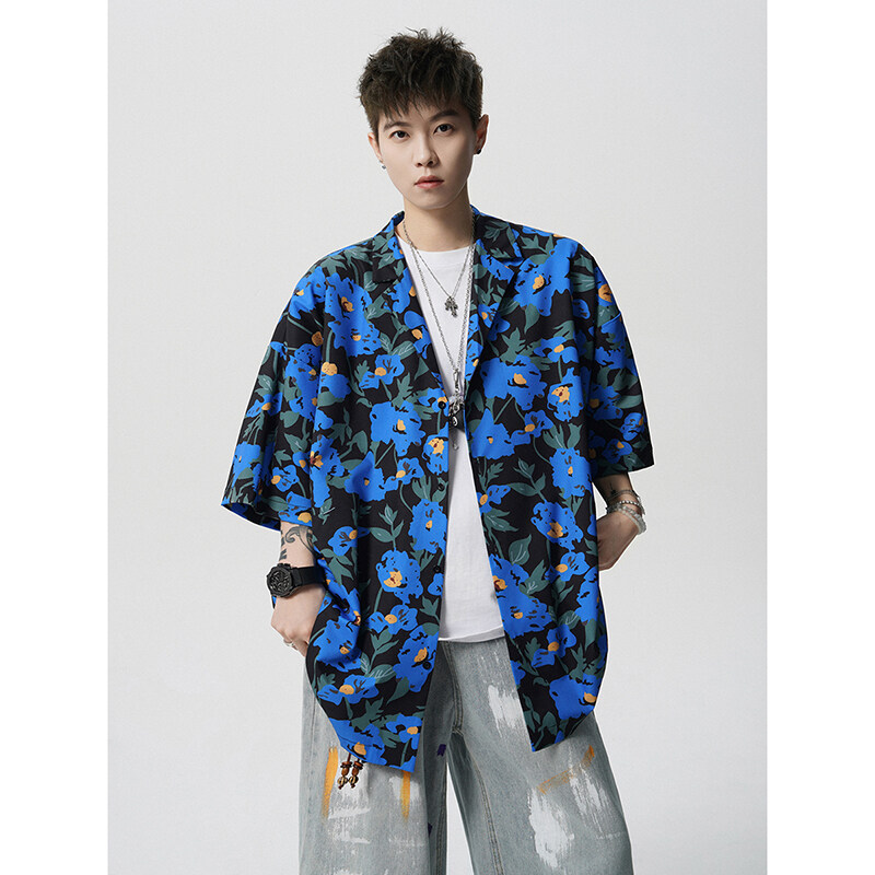 Summer Vintage Floral Print Lo - огляд і ціна Resort Shirt Floral