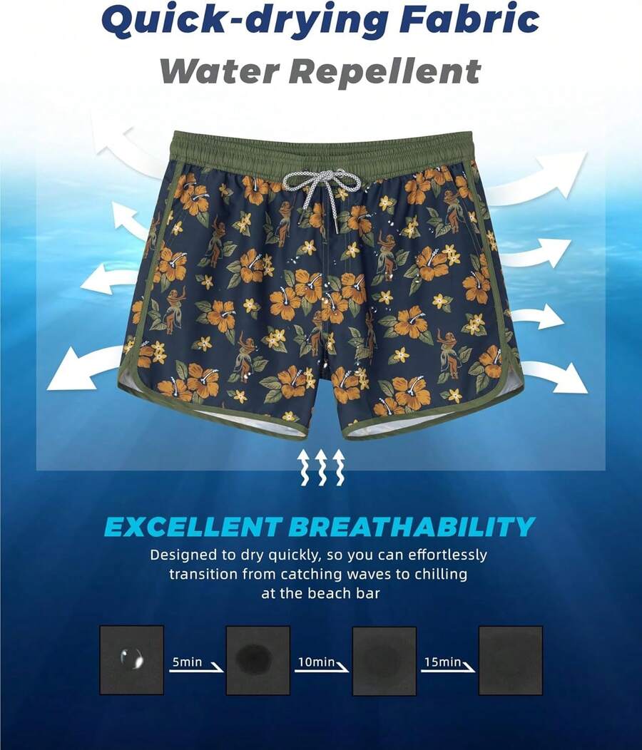 Mens Quick Dry Retro Swim Trun - огляд і ціна Swim Trunk Quick Dry