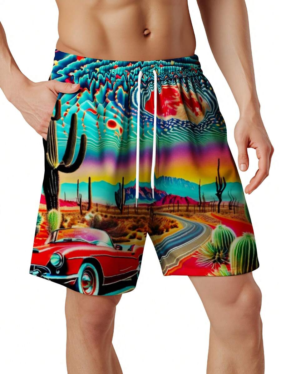 Mens Desert Scene Swim Trunks  - огляд і ціна Swim Trunk Quick Dry