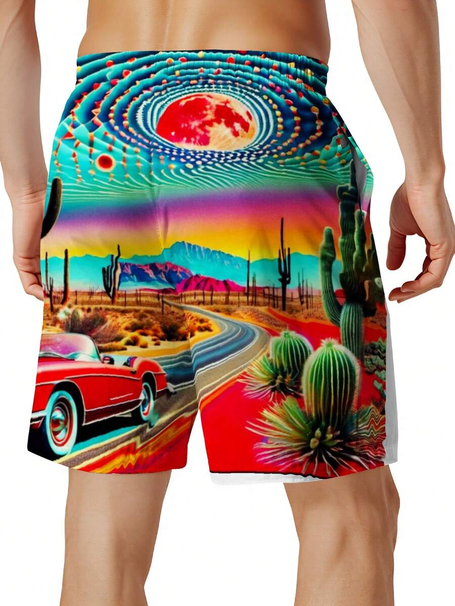 Mens Desert Scene Swim Trunks  - огляд і ціна Swim Trunk Quick Dry