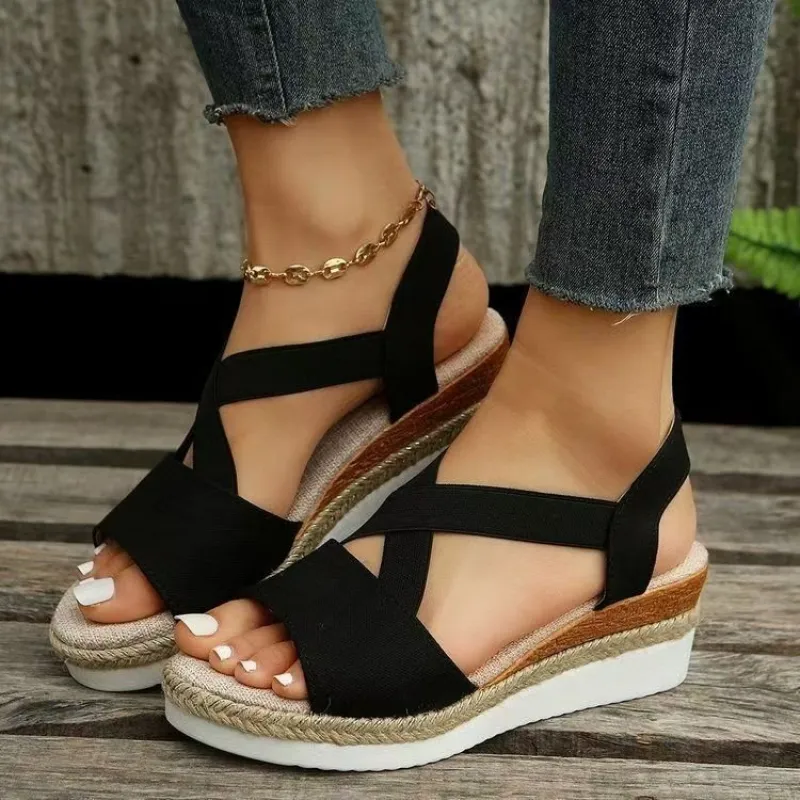 Women's Platform Wedge Sandals - огляд і ціна Espadrille Slip On