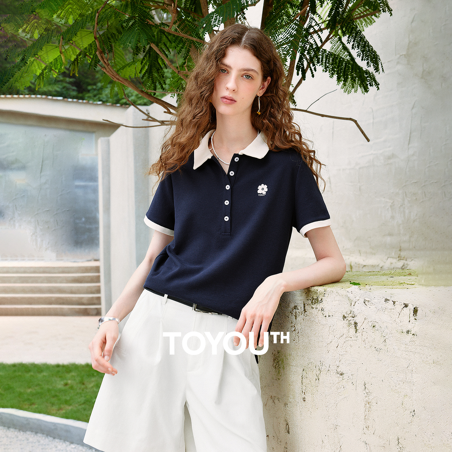 TOYOUTH Women T-shirts 2026 Su - огляд і ціна Polo Shirt Pique