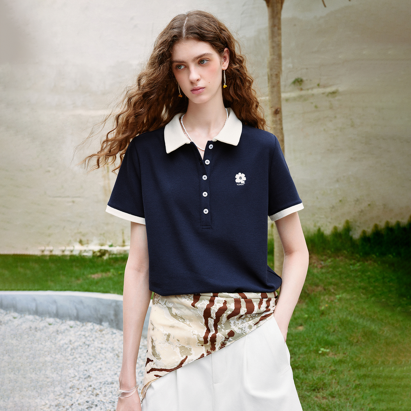 TOYOUTH Women T-shirts 2026 Su - огляд і ціна Polo Shirt Pique
