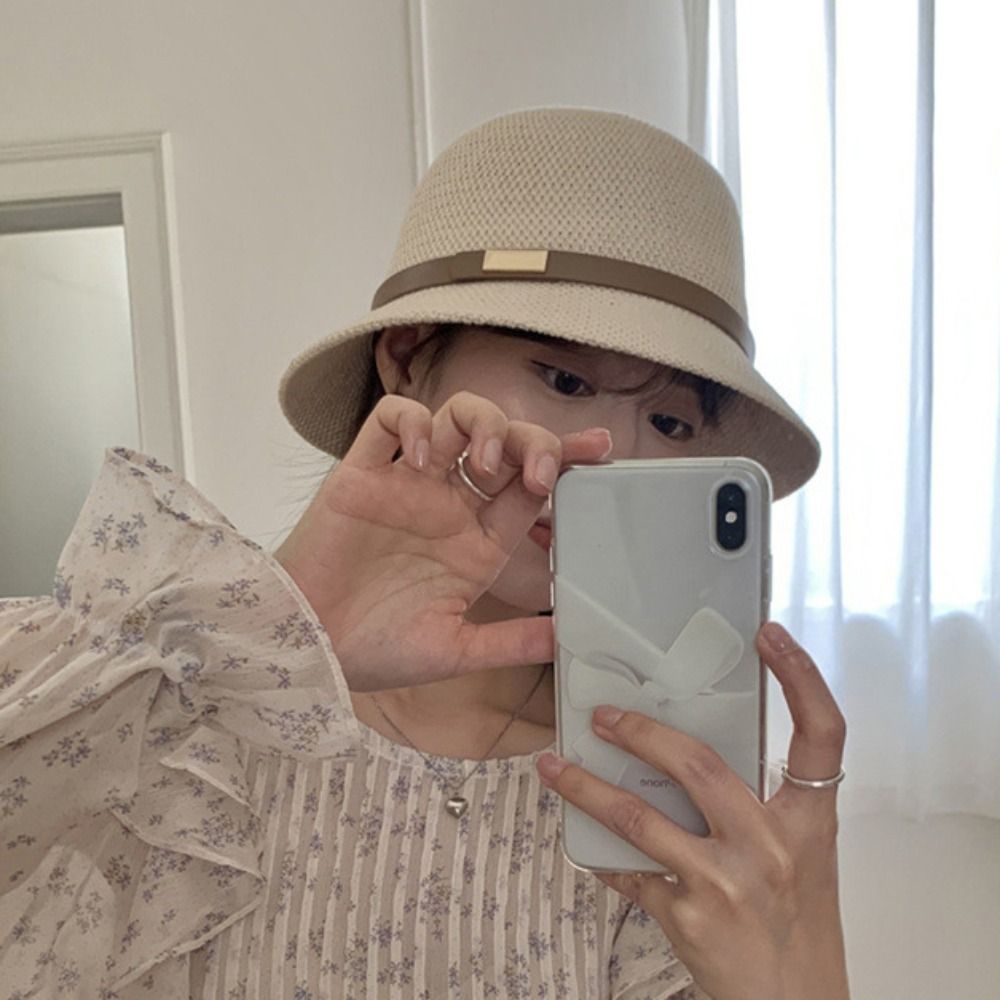 Korean PU Leather Belt Women S - огляд і ціна Bucket Hat Straw