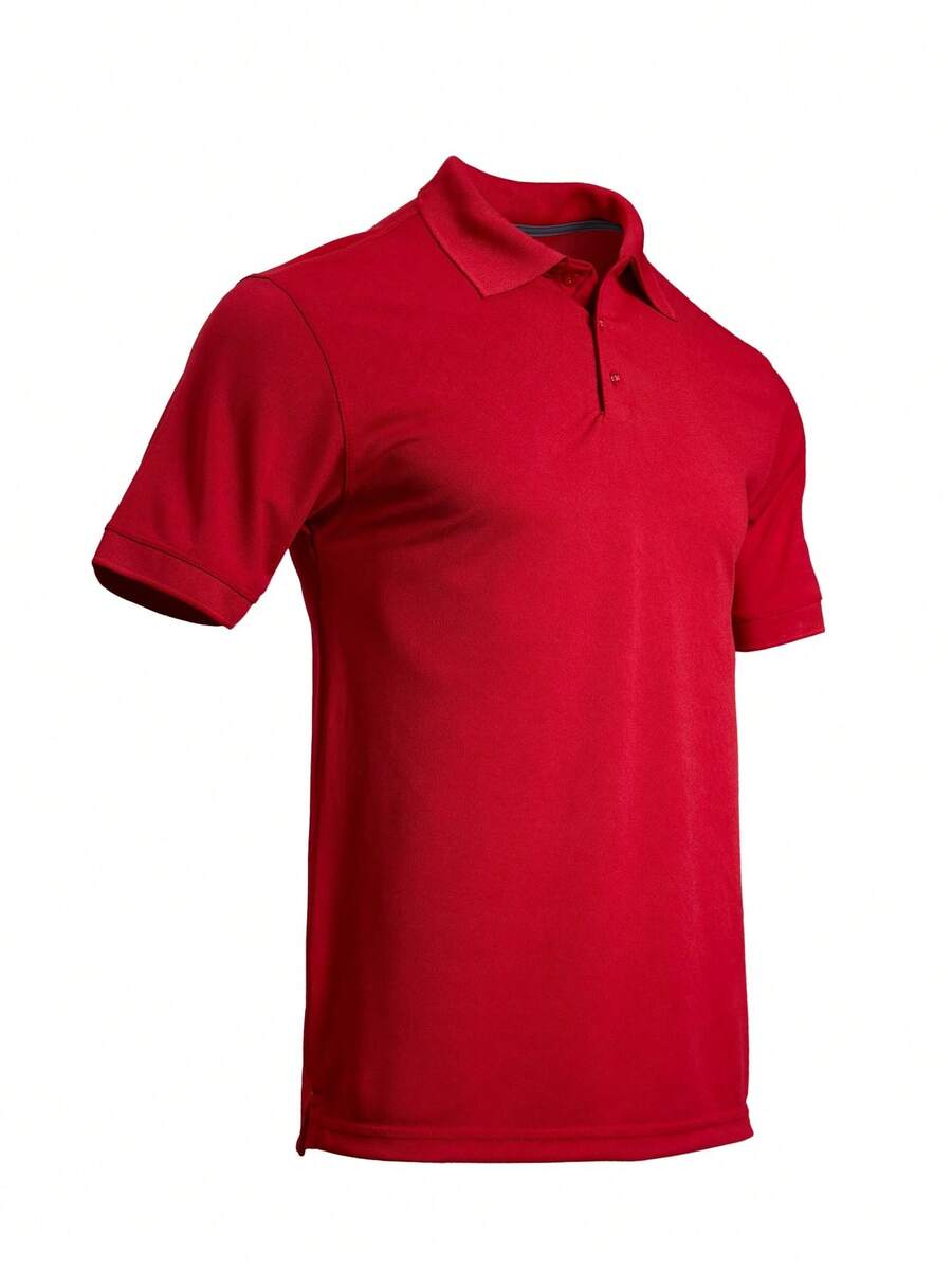 Men's Solid Red Pique Polo Shi - огляд і ціна Polo Shirt Pique