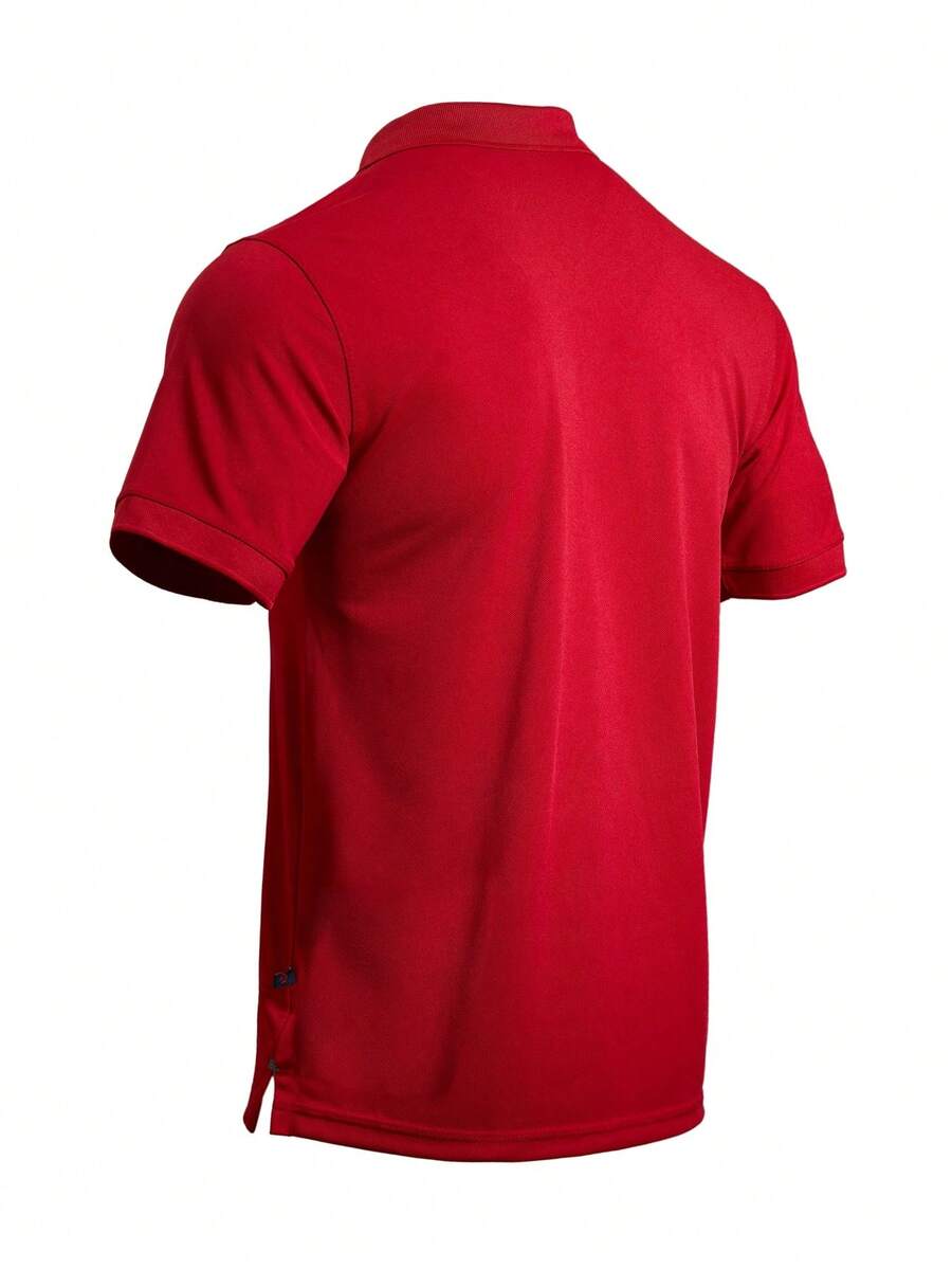 Men's Solid Red Pique Polo Shi - огляд і ціна Polo Shirt Pique