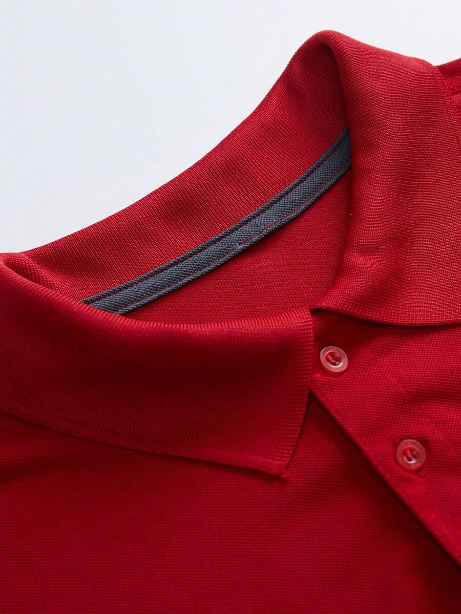 Men's Solid Red Pique Polo Shi - огляд і ціна Polo Shirt Pique