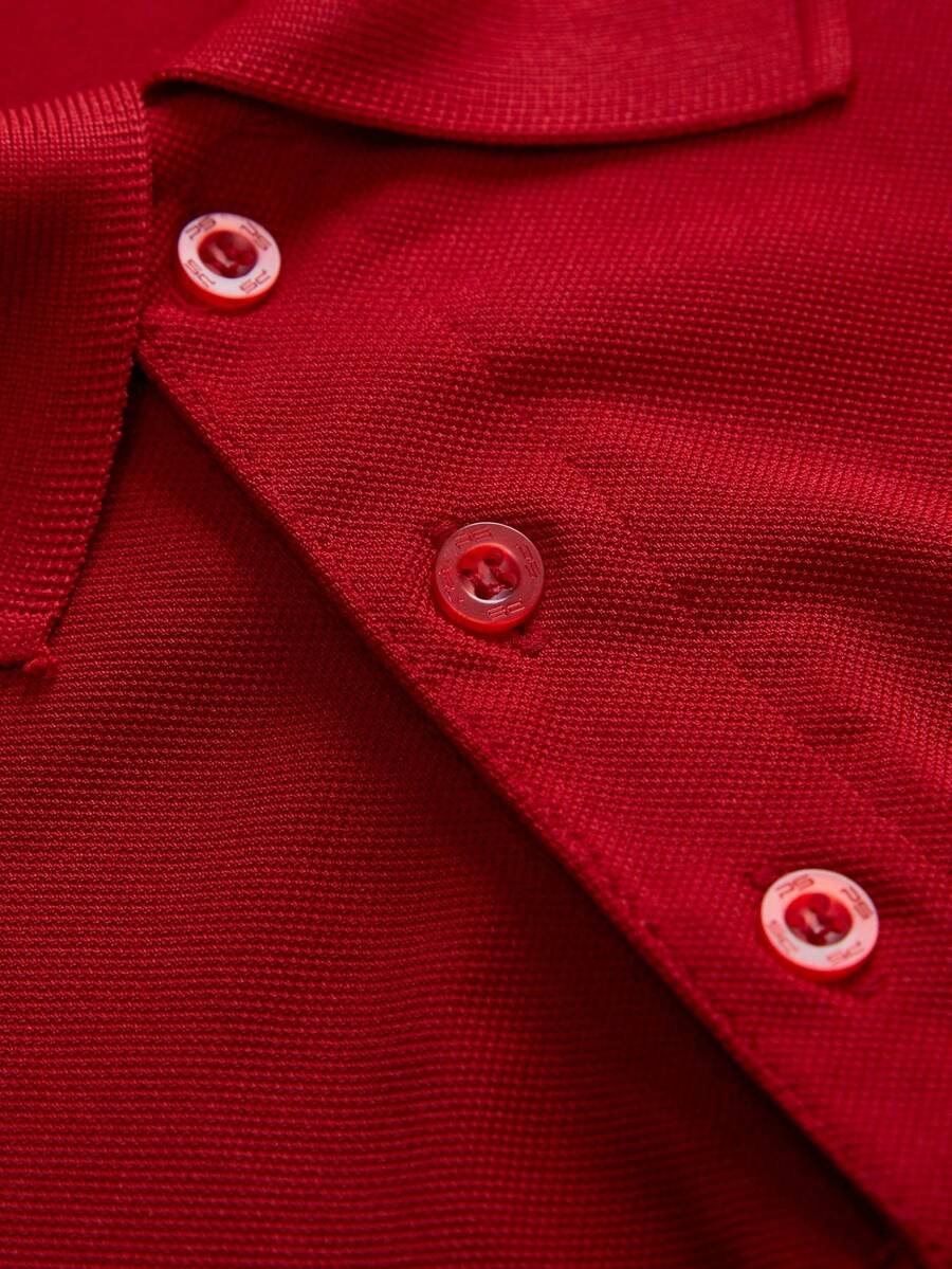 Men's Solid Red Pique Polo Shi - огляд і ціна Polo Shirt Pique
