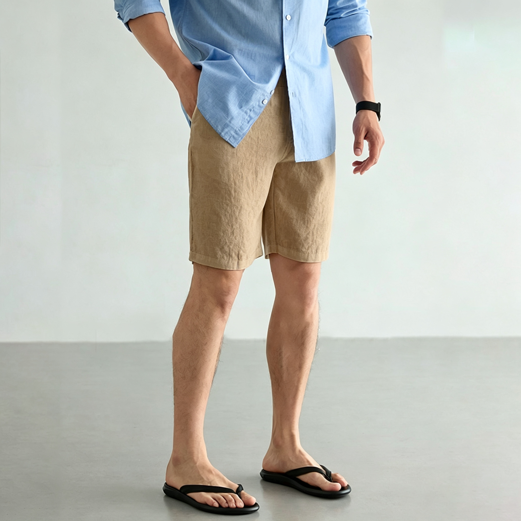Men's Linen Cotton Shorts Summ - огляд і ціна Short Linen Drawstring