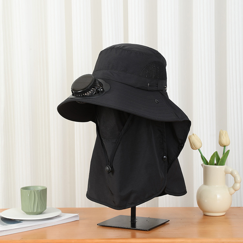 Men Solar Fan Hat Wide Brim UP - огляд і ціна Bucket Hat Straw
