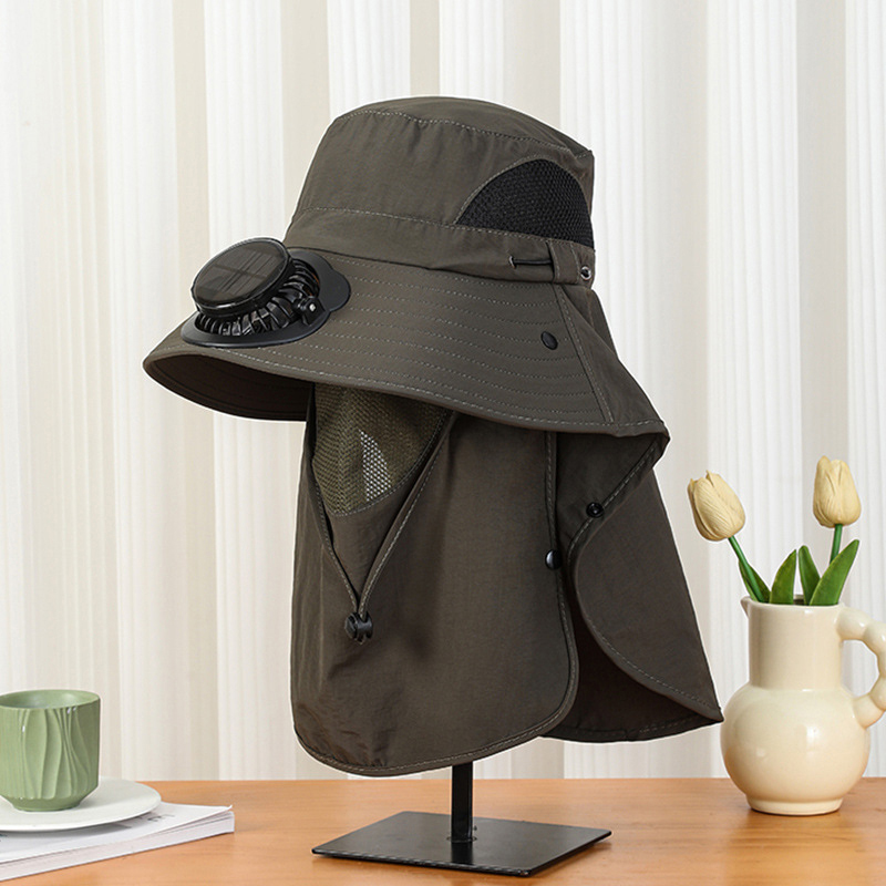 Men Solar Fan Hat Wide Brim UP - огляд і ціна Bucket Hat Straw