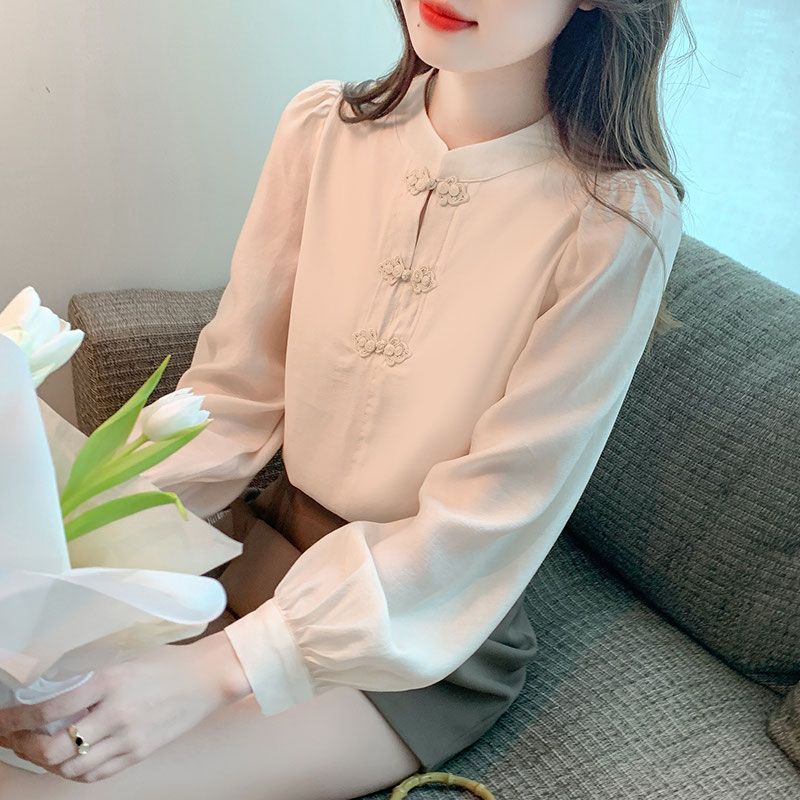 New Chinese Style Stand Up Col - огляд і ціна Shirt Camp Collar