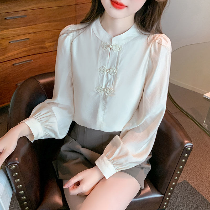New Chinese Style Stand Up Col - огляд і ціна Shirt Camp Collar