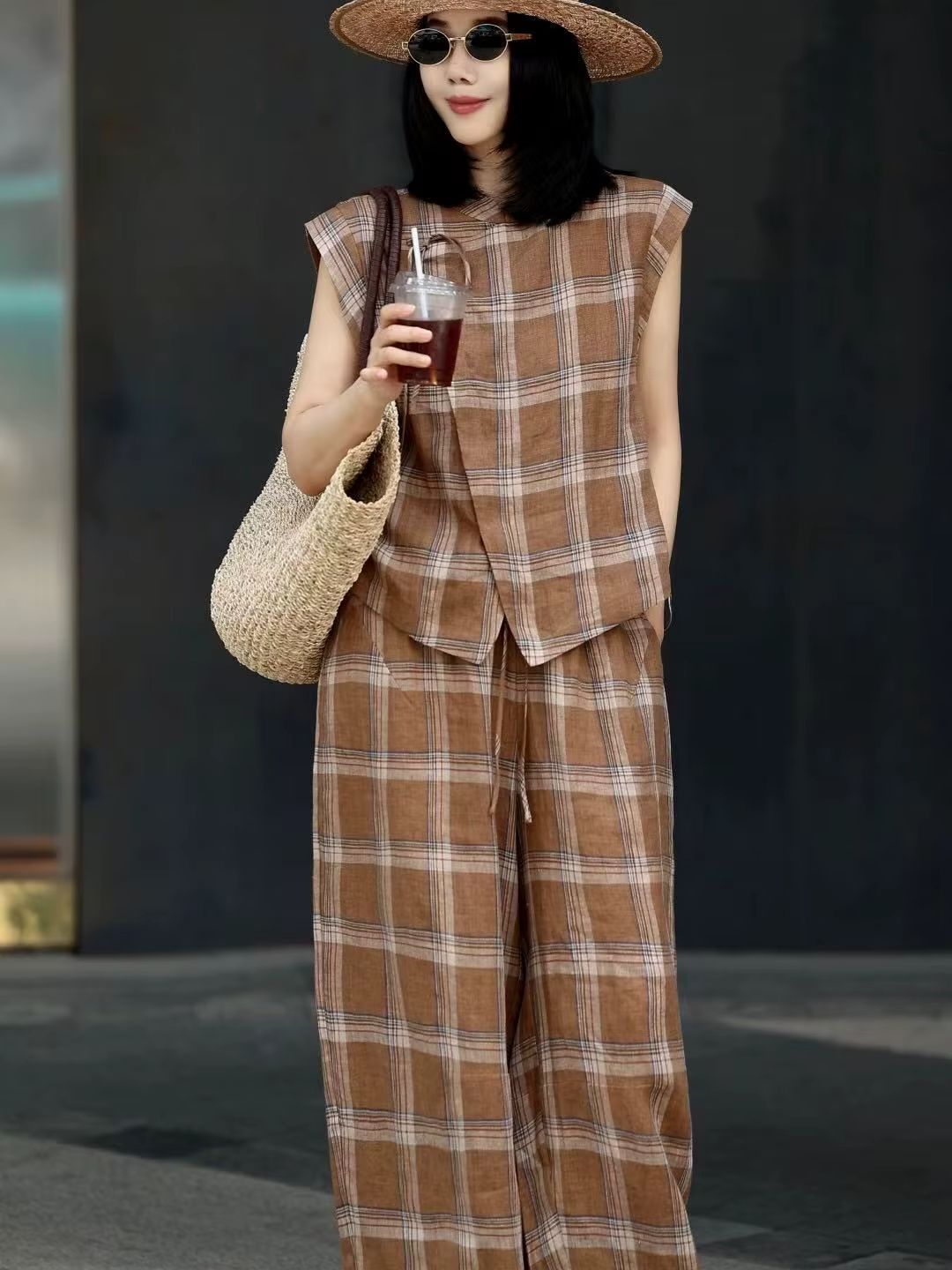 Fashionable stylish high-end l - огляд і ціна Short Linen Drawstring