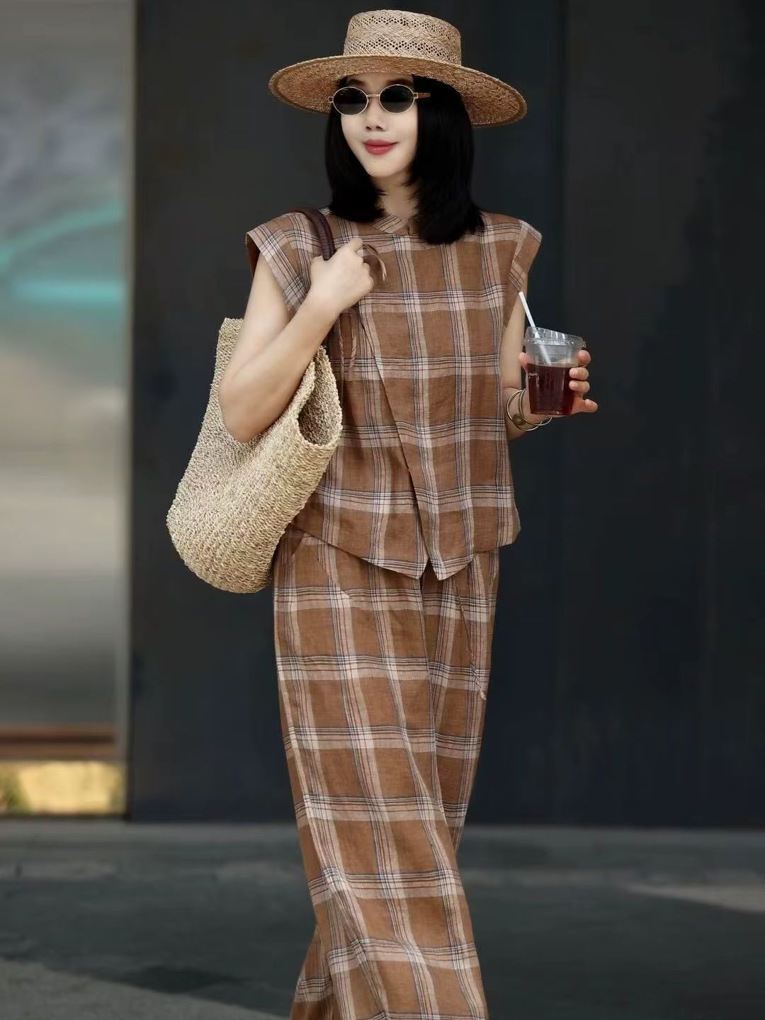 Fashionable stylish high-end l - огляд і ціна Short Linen Drawstring