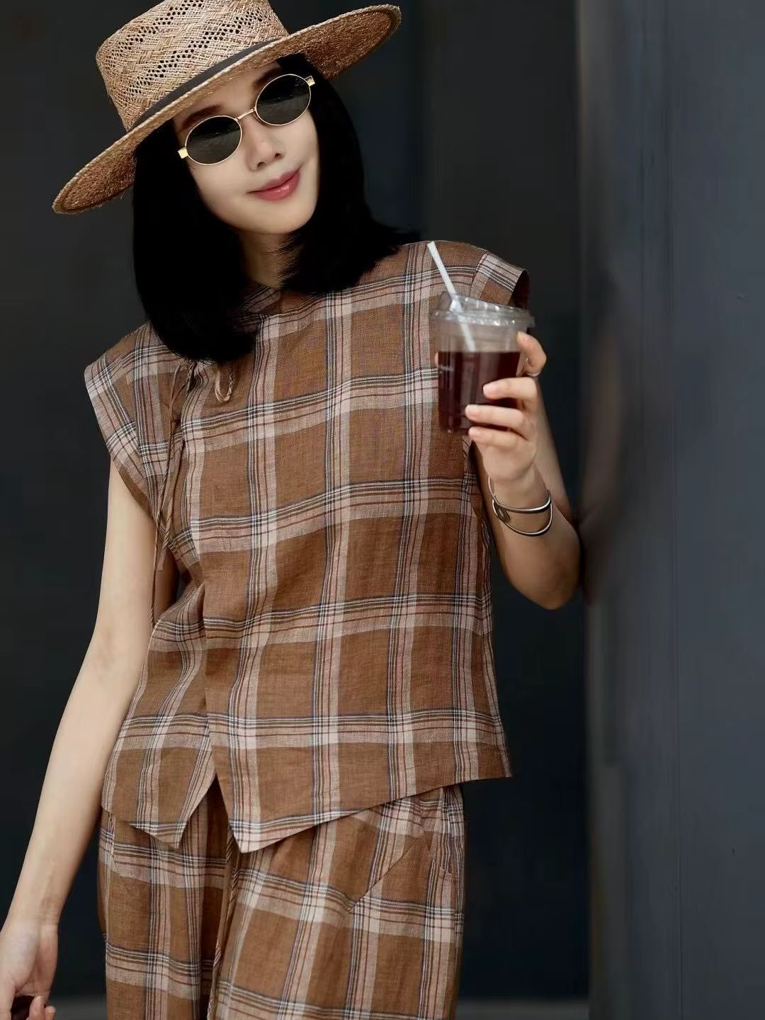Fashionable stylish high-end l - огляд і ціна Short Linen Drawstring