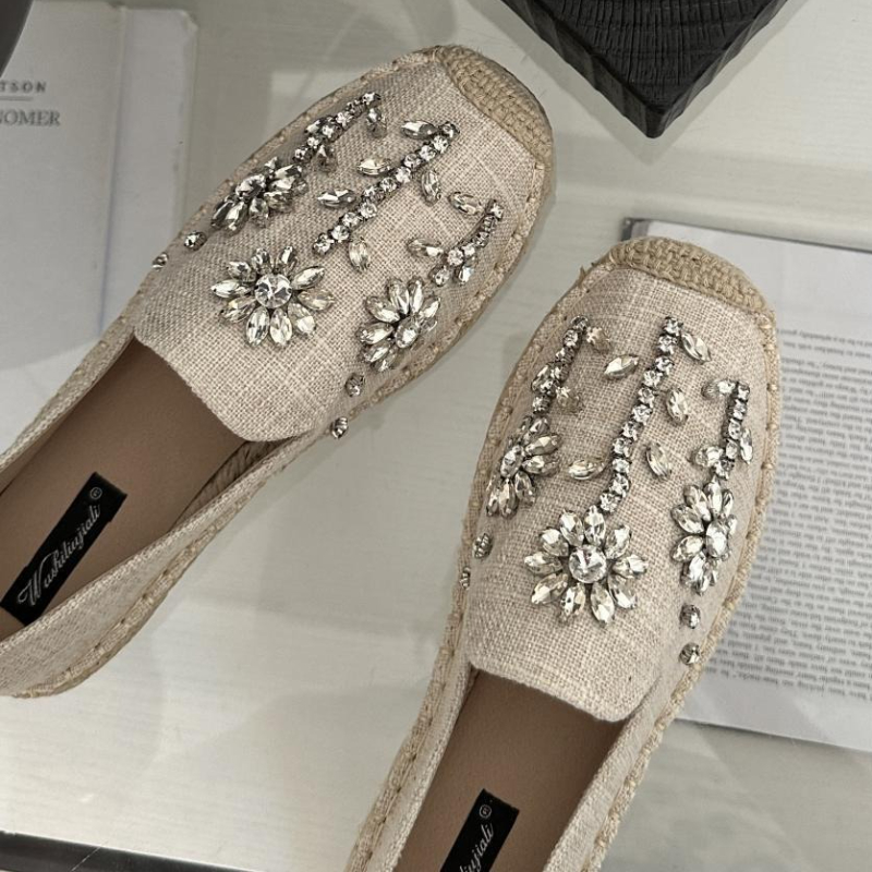 2026 Rhinestone Flower Decorat - огляд і ціна Espadrille Slip On