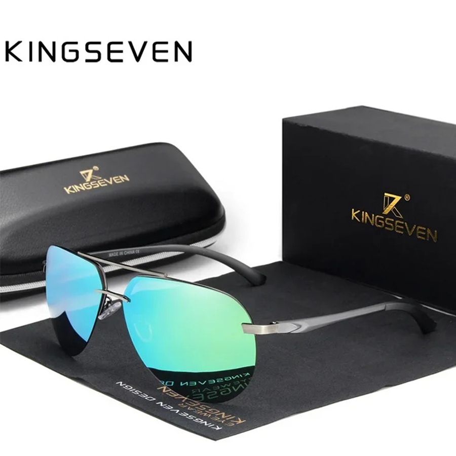 KINGSEVEN  Rimless Pilot Sungl - огляд і ціна Sunglasses Aviator Polarized