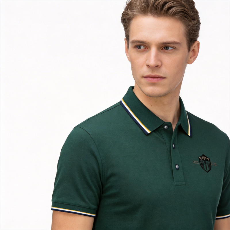 Pique Mesh Solid Color Lapel S - огляд і ціна Polo Shirt Pique