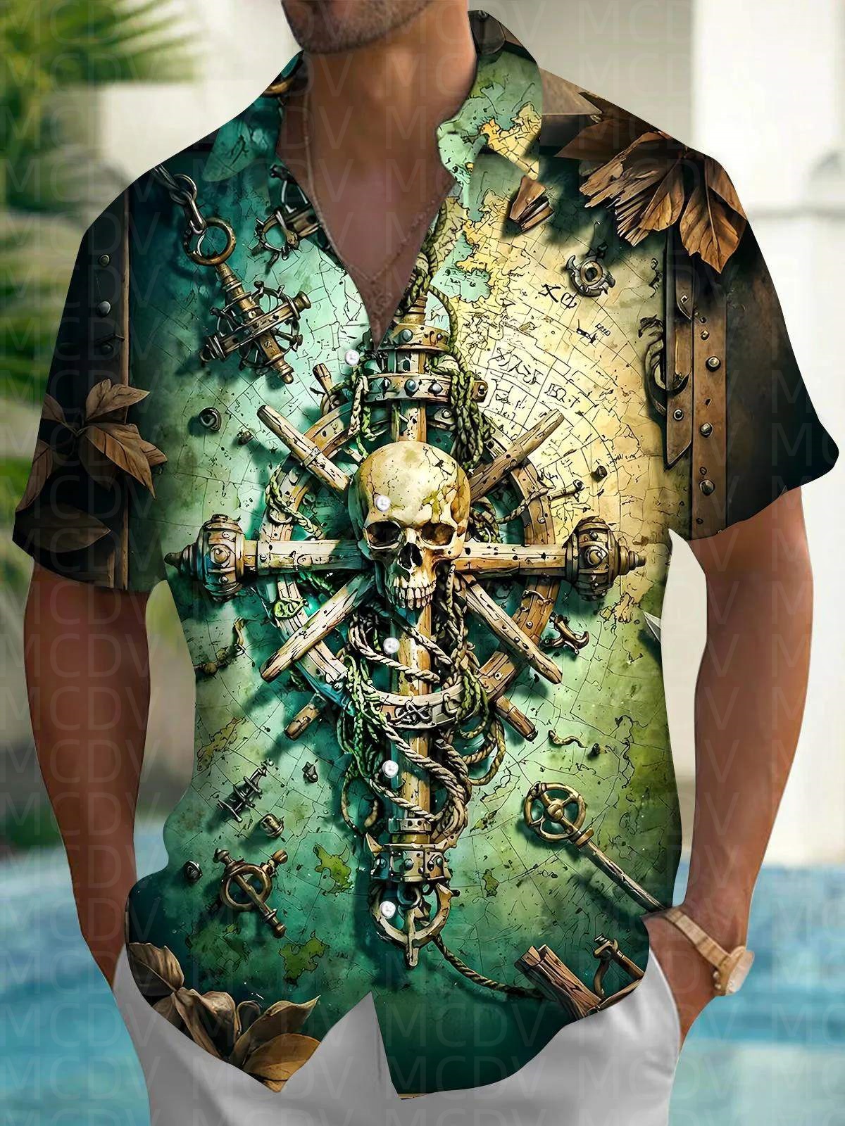 Insects Pattern Men's Hawaiian - огляд і ціна Shirt Camp Collar