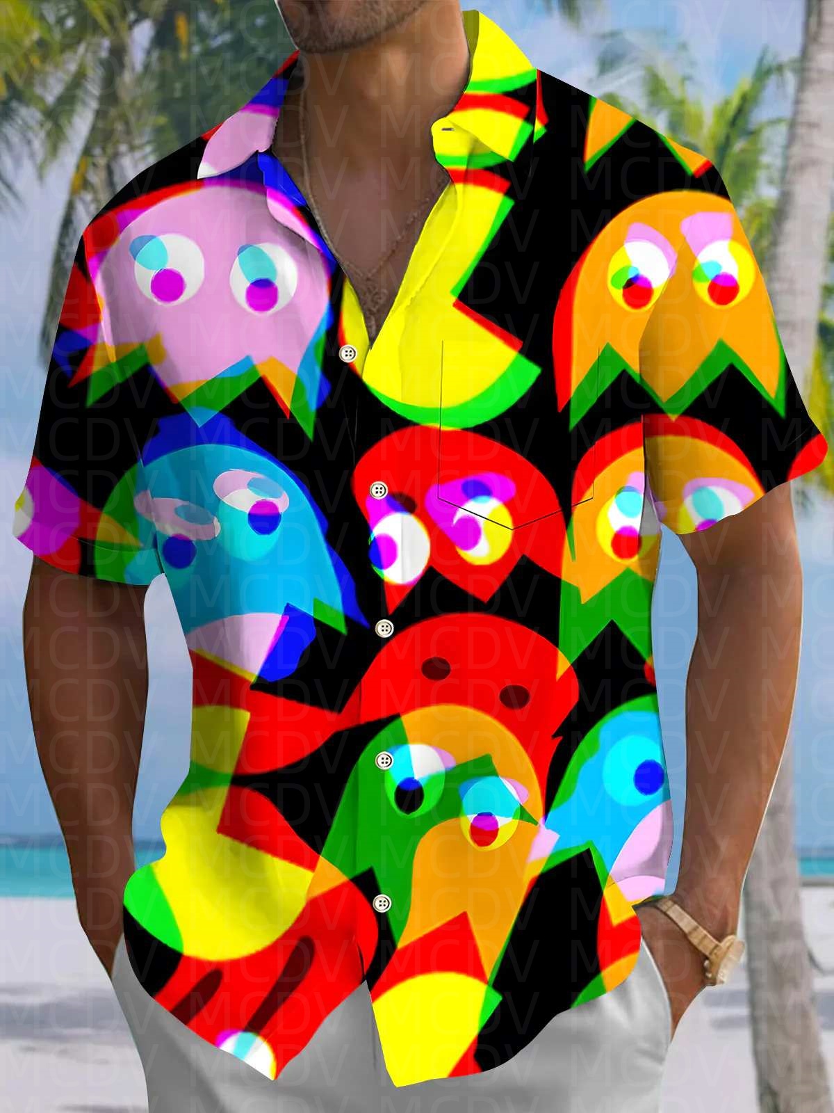 Insects Pattern Men's Hawaiian - огляд і ціна Shirt Camp Collar