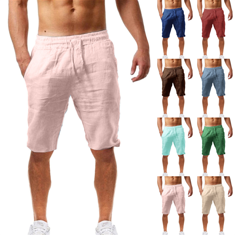 2026 Summer Men's Shorts Cotto - огляд і ціна Short Linen Drawstring