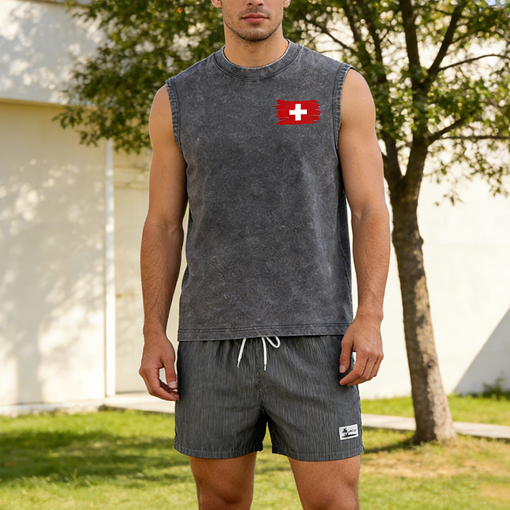 Casual Summer Men's 2 Piece Ou - огляд і ціна Tee Graphic Print