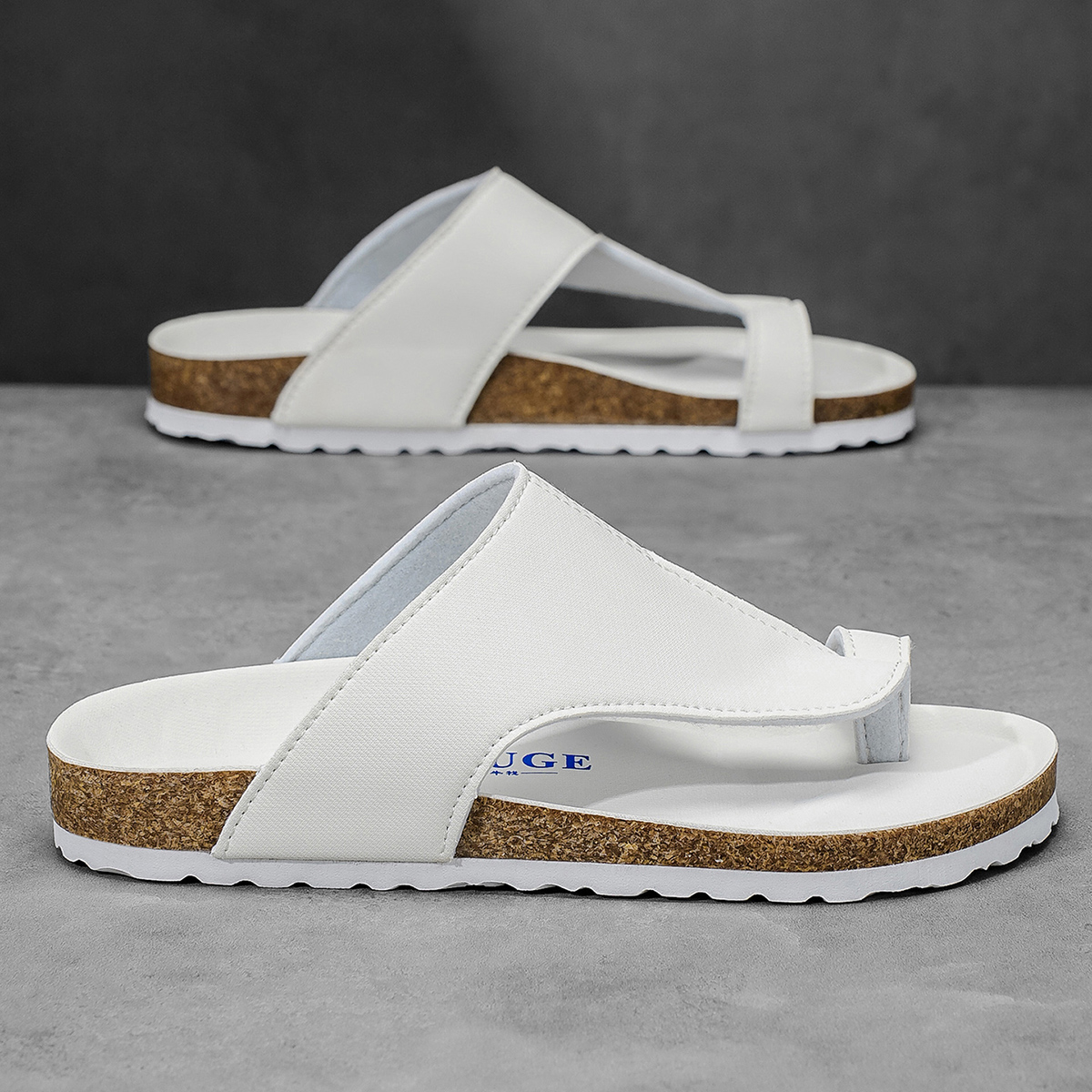 Big Size 48 49 Cork Slippers M - огляд і ціна Flip Flop Leather Men