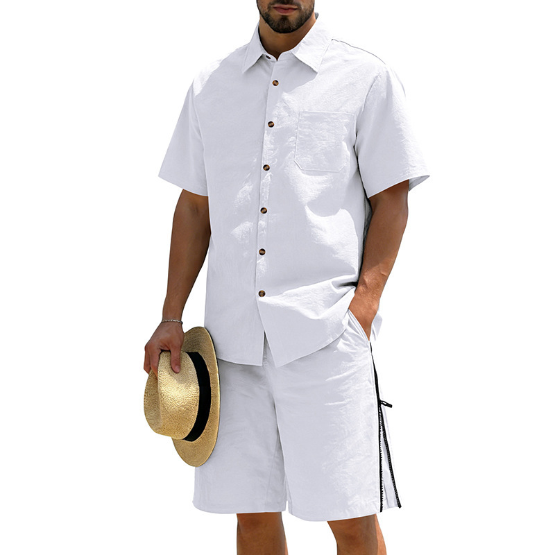 Men's Casual Cotton Linen 2 Pi - огляд і ціна Short Linen Drawstring
