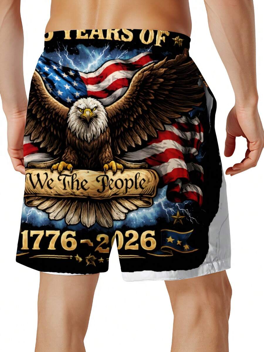 Patriotic Swim Trunks Men Beac - огляд і ціна Swim Trunk Quick Dry