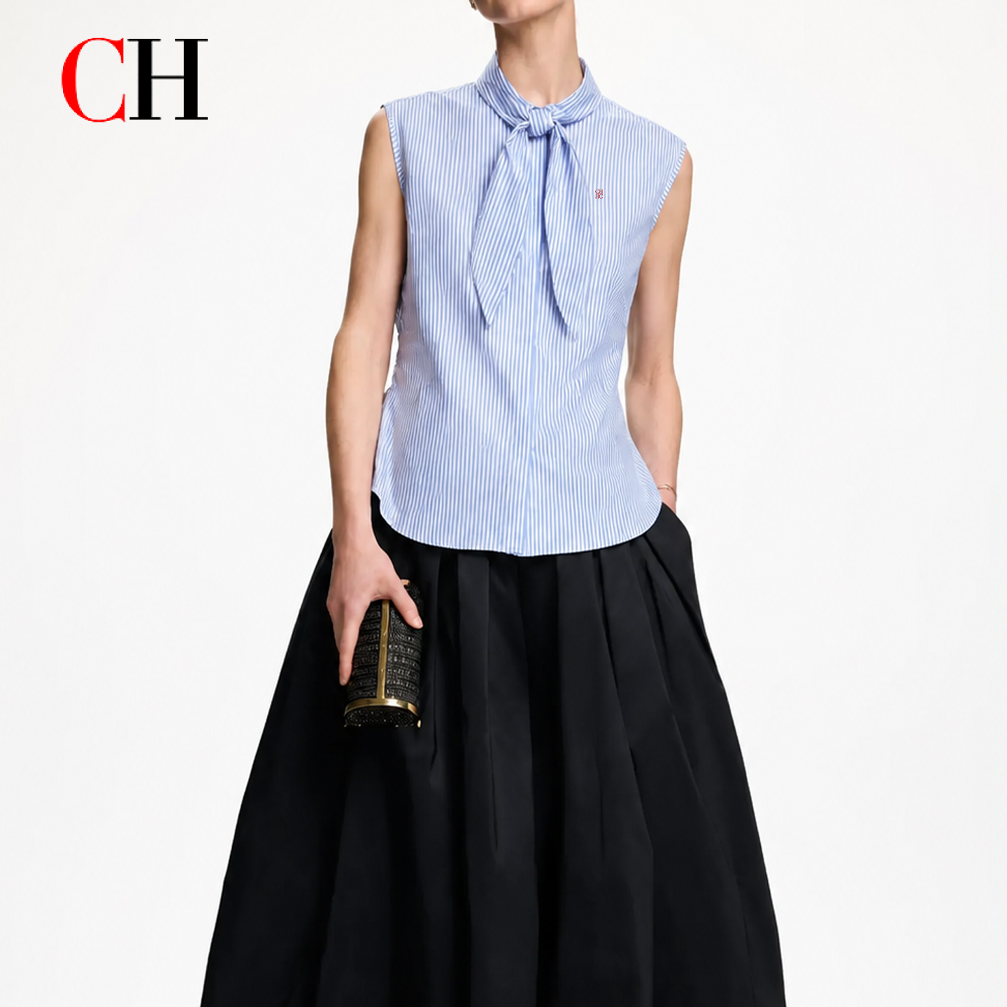 CH Embroidered Sleeveless Shir - огляд і ціна Shirt Camp Collar