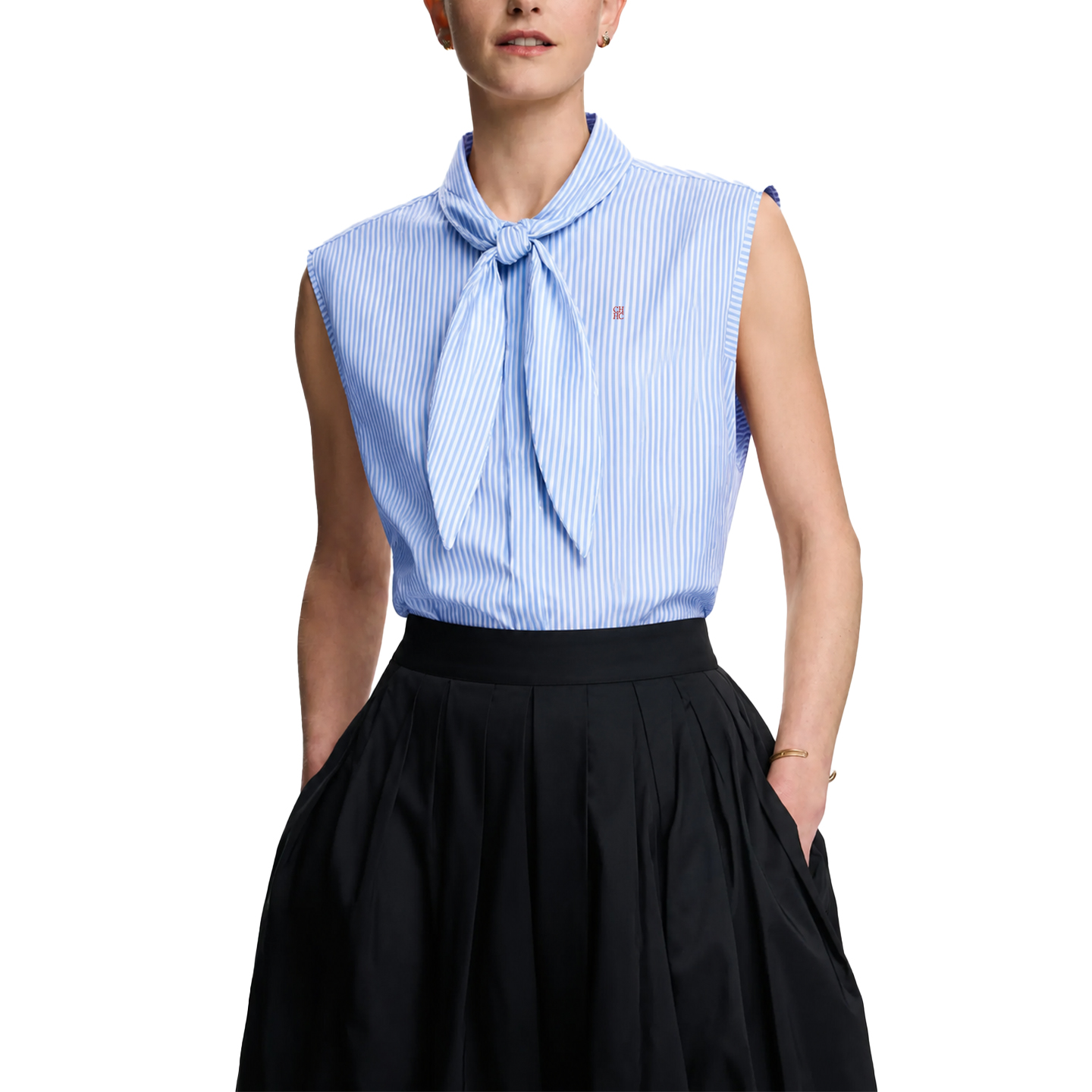 CH Embroidered Sleeveless Shir - огляд і ціна Shirt Camp Collar