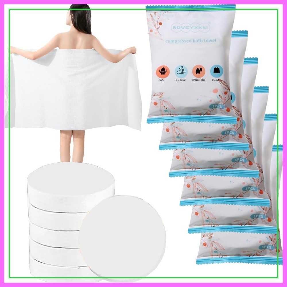 6 Packs Large Compressed Towel - огляд і ціна Beach Towel Large