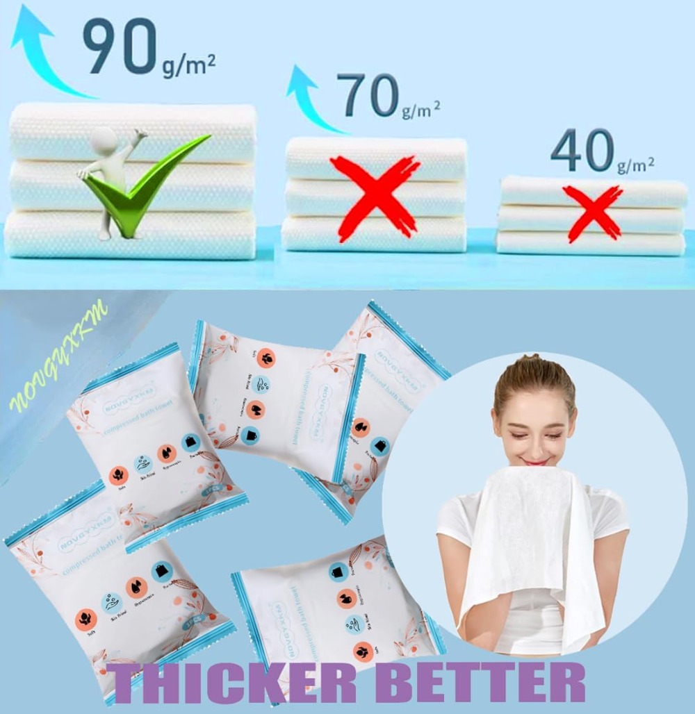 6 Packs Large Compressed Towel - огляд і ціна Beach Towel Large