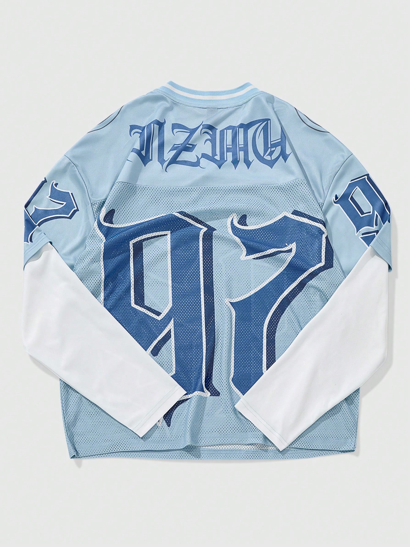Men's V-Neck Mesh Long Sleeve  - огляд і ціна Tee Graphic Print