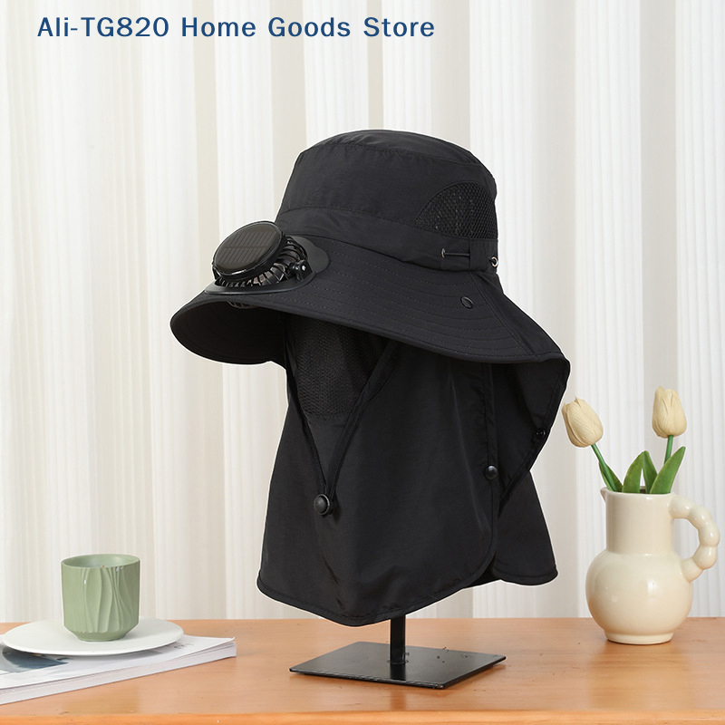 [TG820]Men Fan Hat With Solar  - огляд і ціна Bucket Hat Straw
